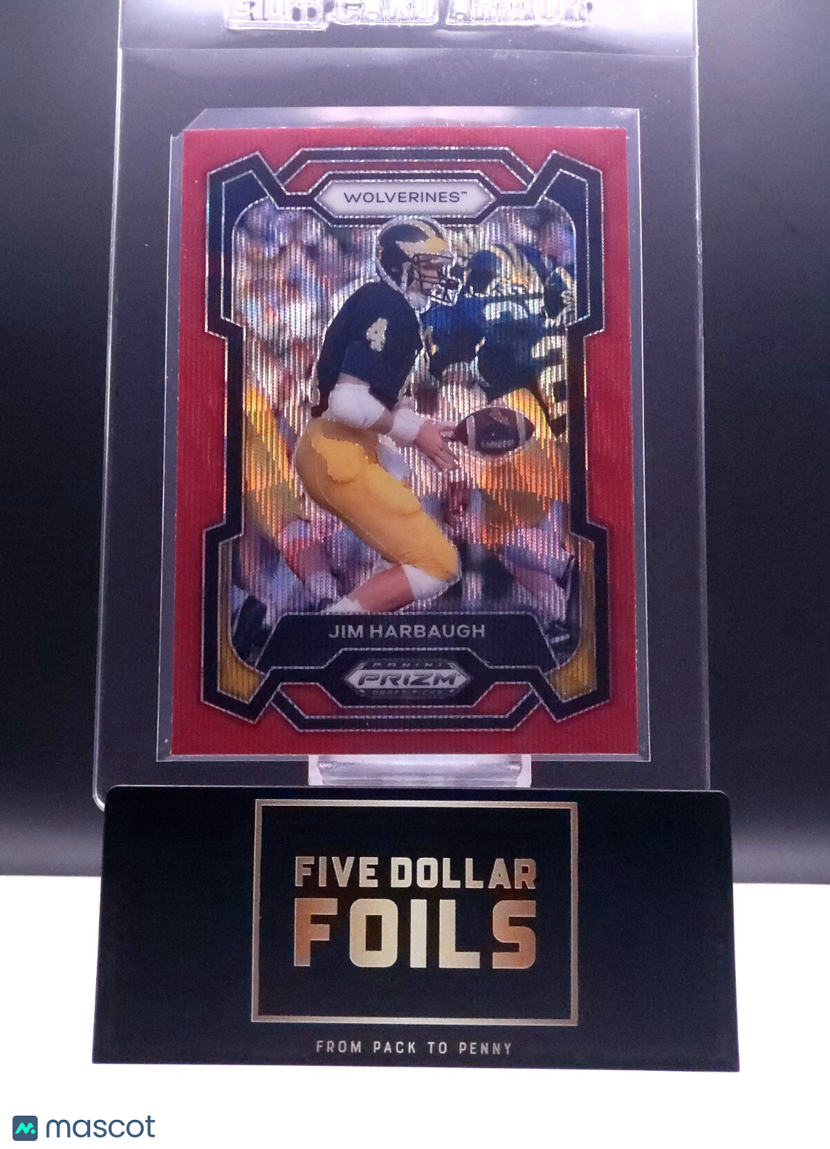 *Free Shipping @ $10* 2024 Prizm Draft Picks #50 Jim Harbaugh Red Wave