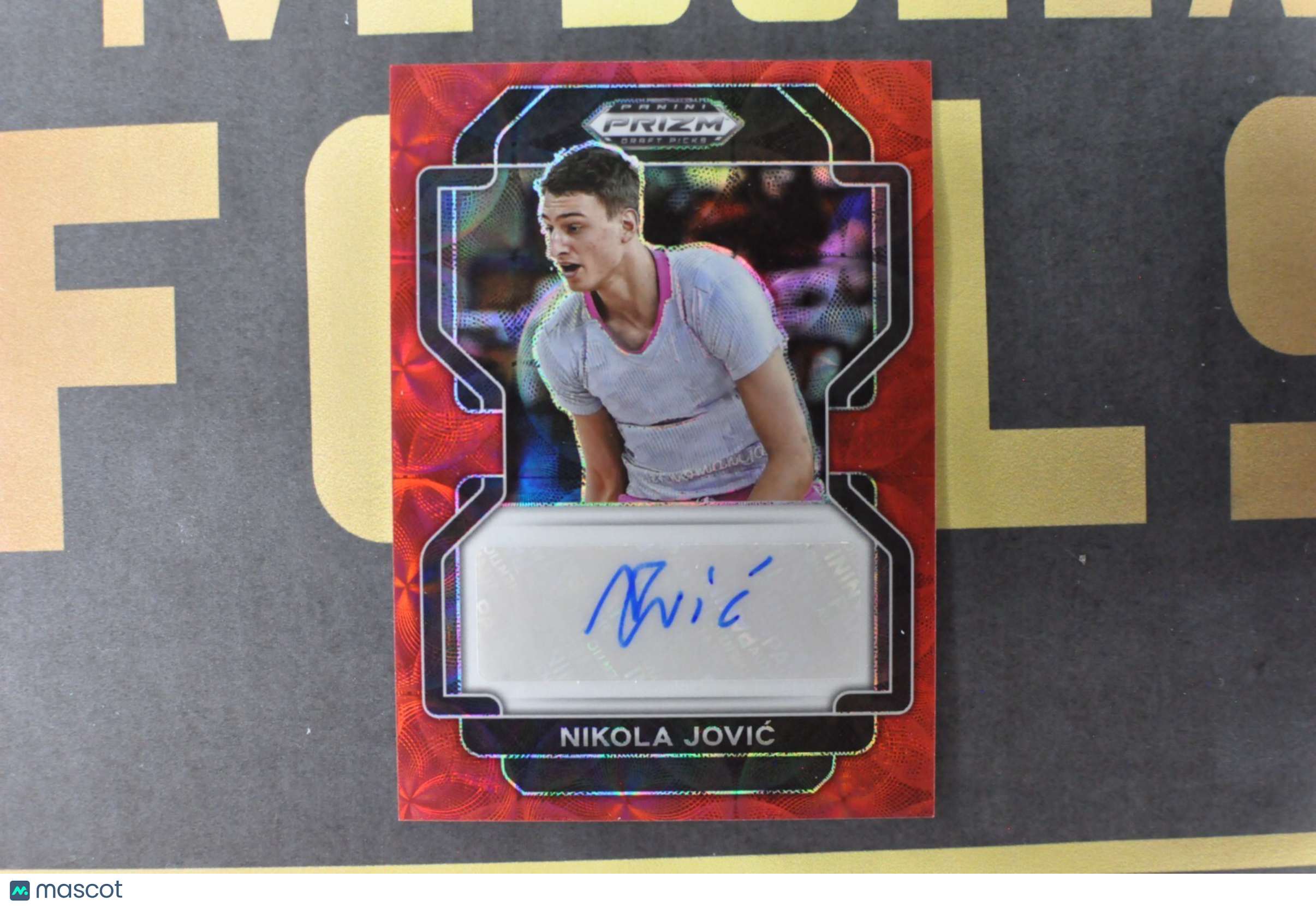 2022 Panini Prizm Draft Picks Choice Red 57/88 Nikola Jovic #DP-JOV Rookie Auto