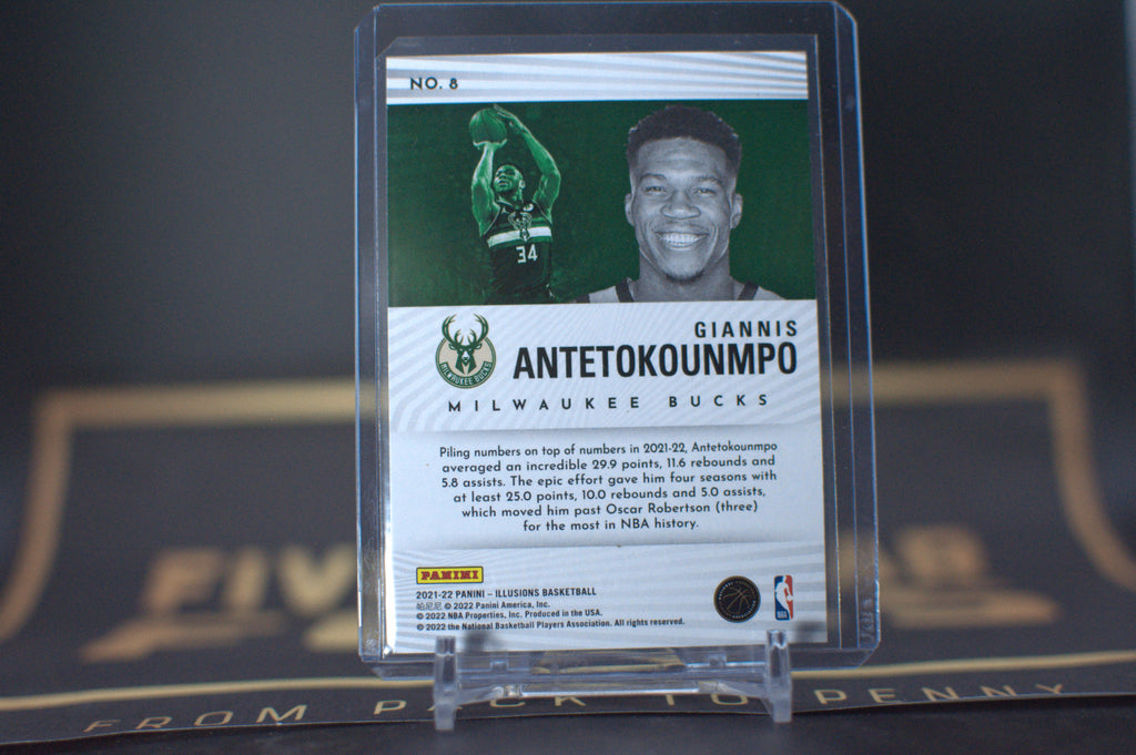 2021 Panini Illusions Intriguing Players: Giannis Antetokounmpo [Orange] #8