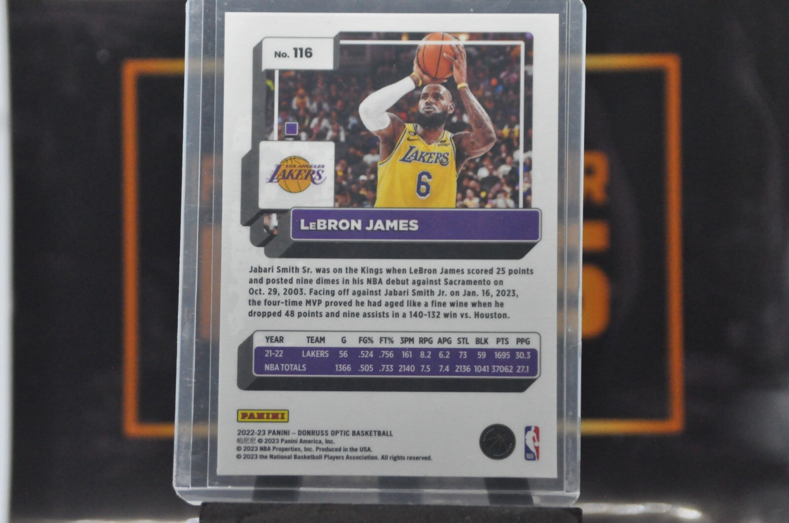LeBron James #116 (2022 Panini Donruss Optic)