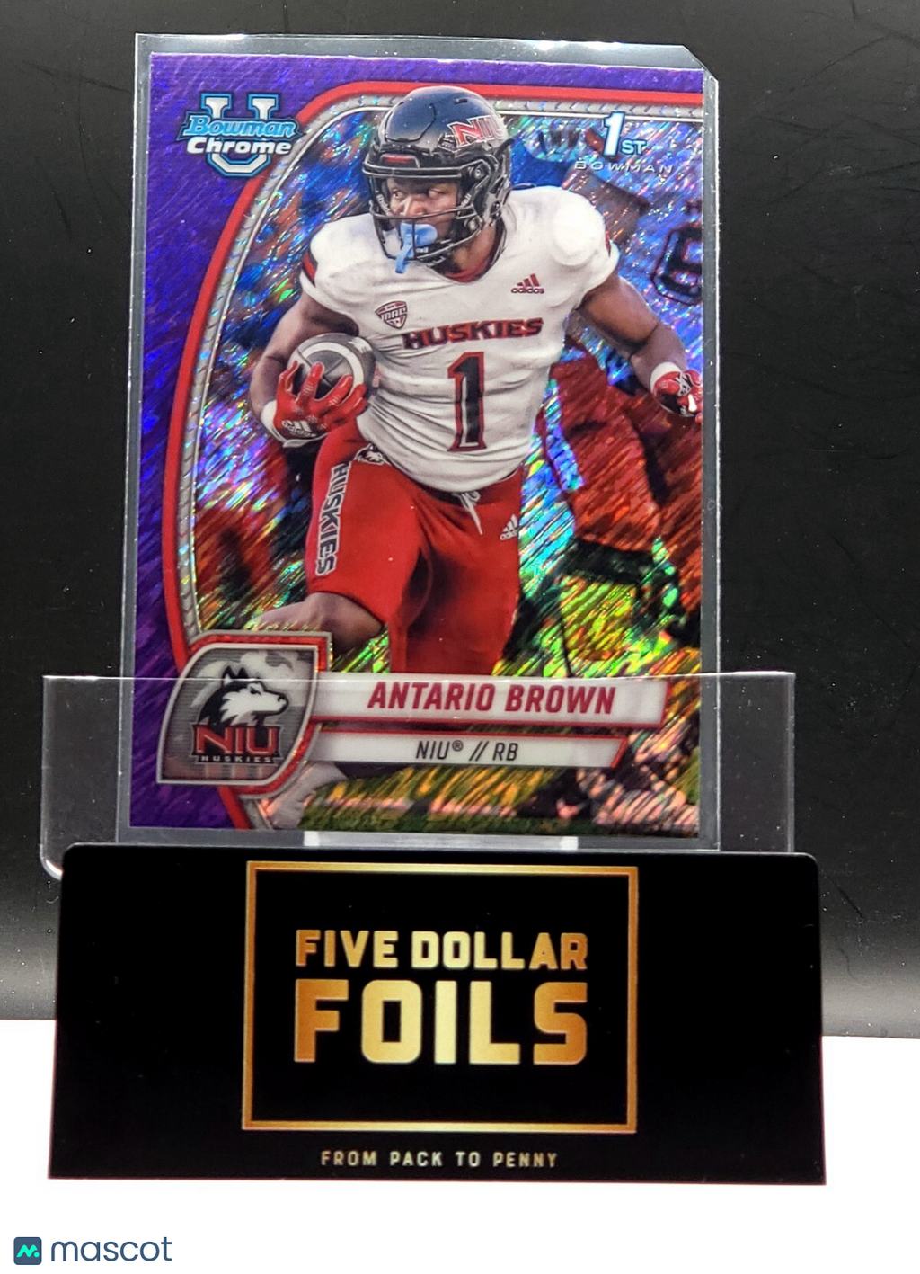 2024 Bowman University Chrome - #13 Antario Brown Purple Shimmer