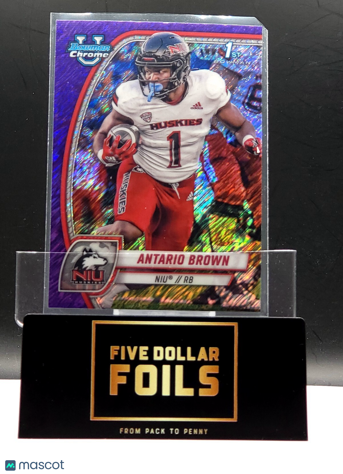 2024 Bowman University Chrome - #13 Antario Brown Purple Shimmer