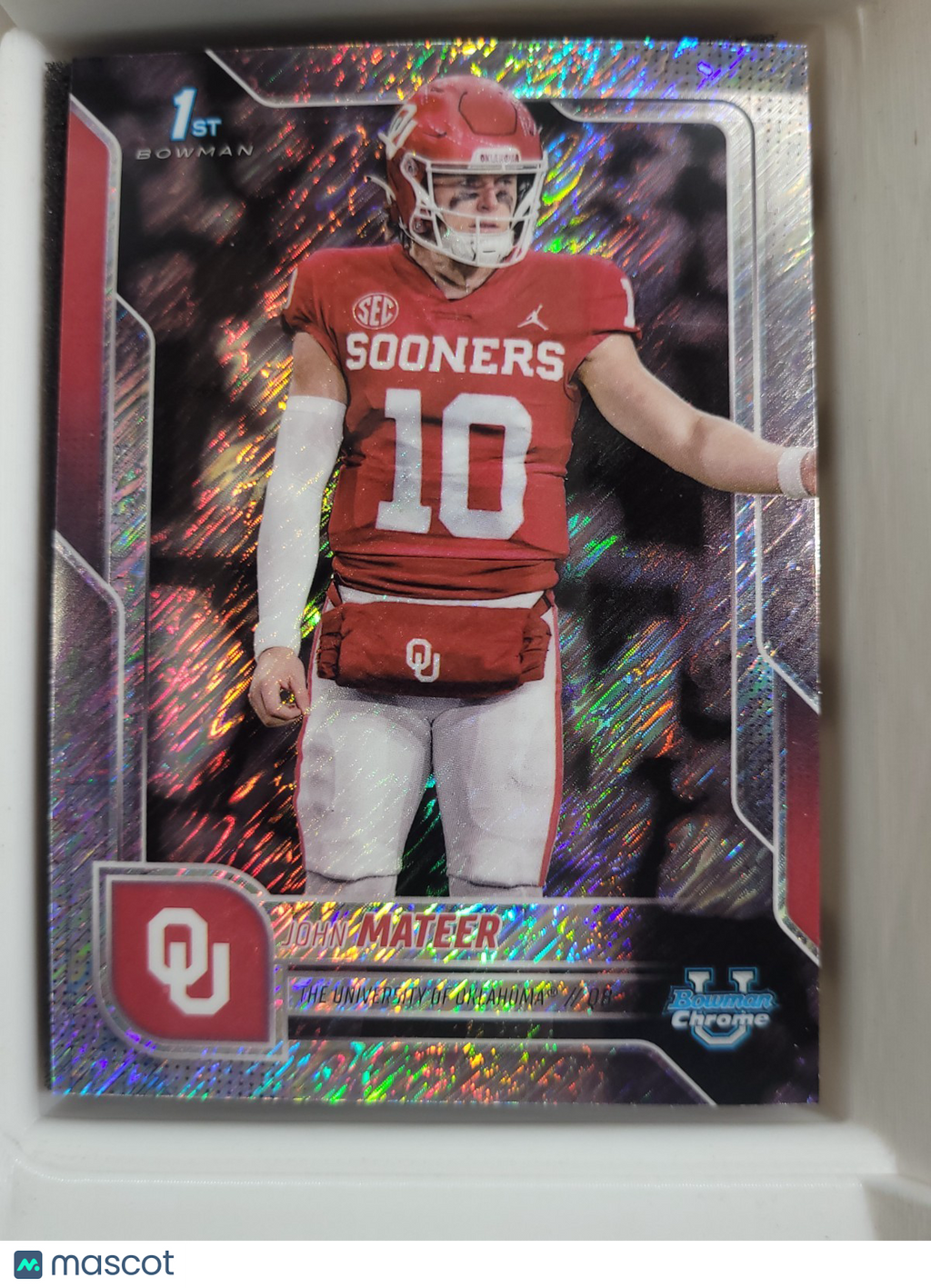 2025 Bowman University Chrome John Mateer 1 Shimmer