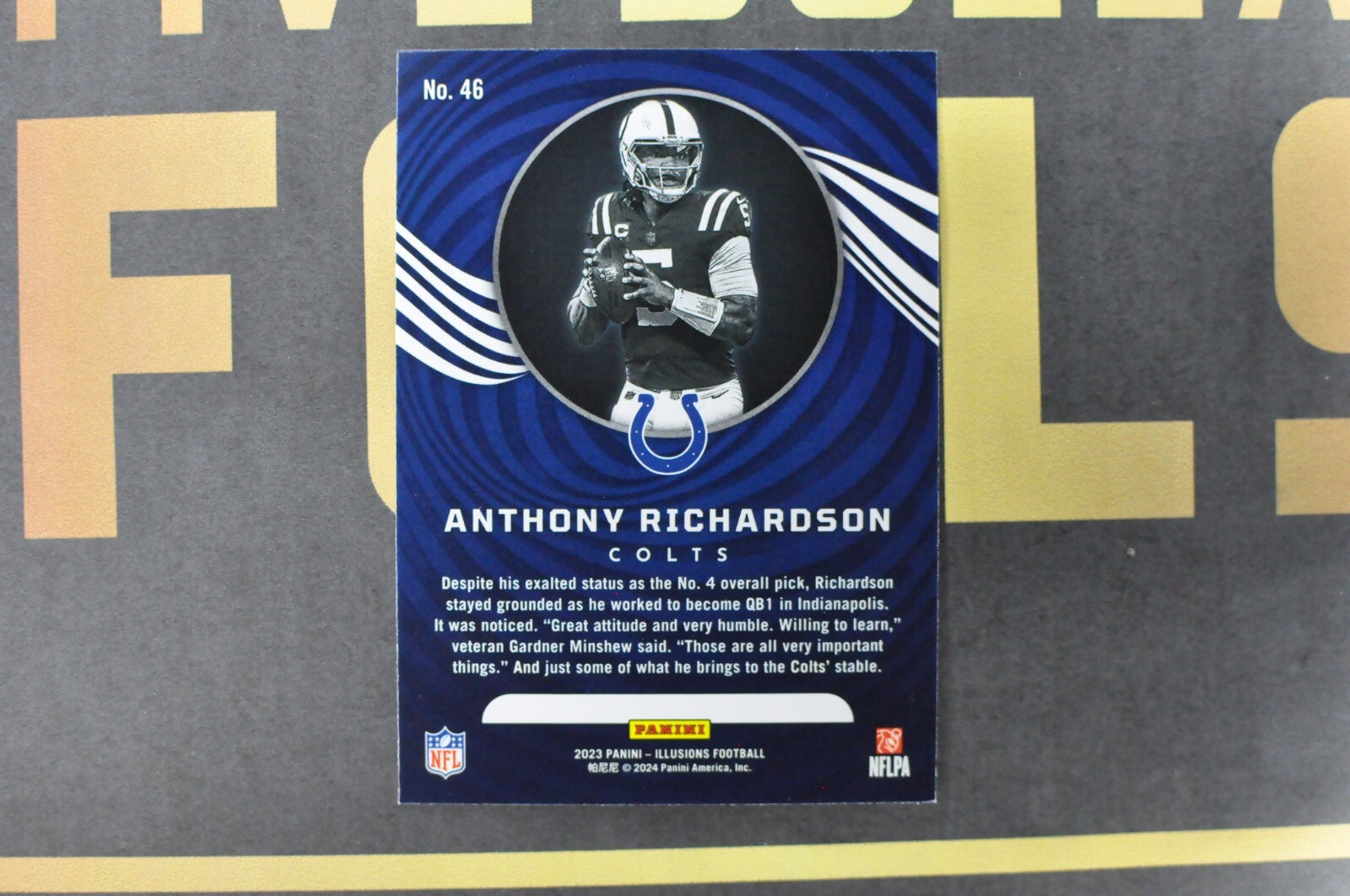 2023 Panini Illusions Anthony Richardson Orange Parallel RC #46