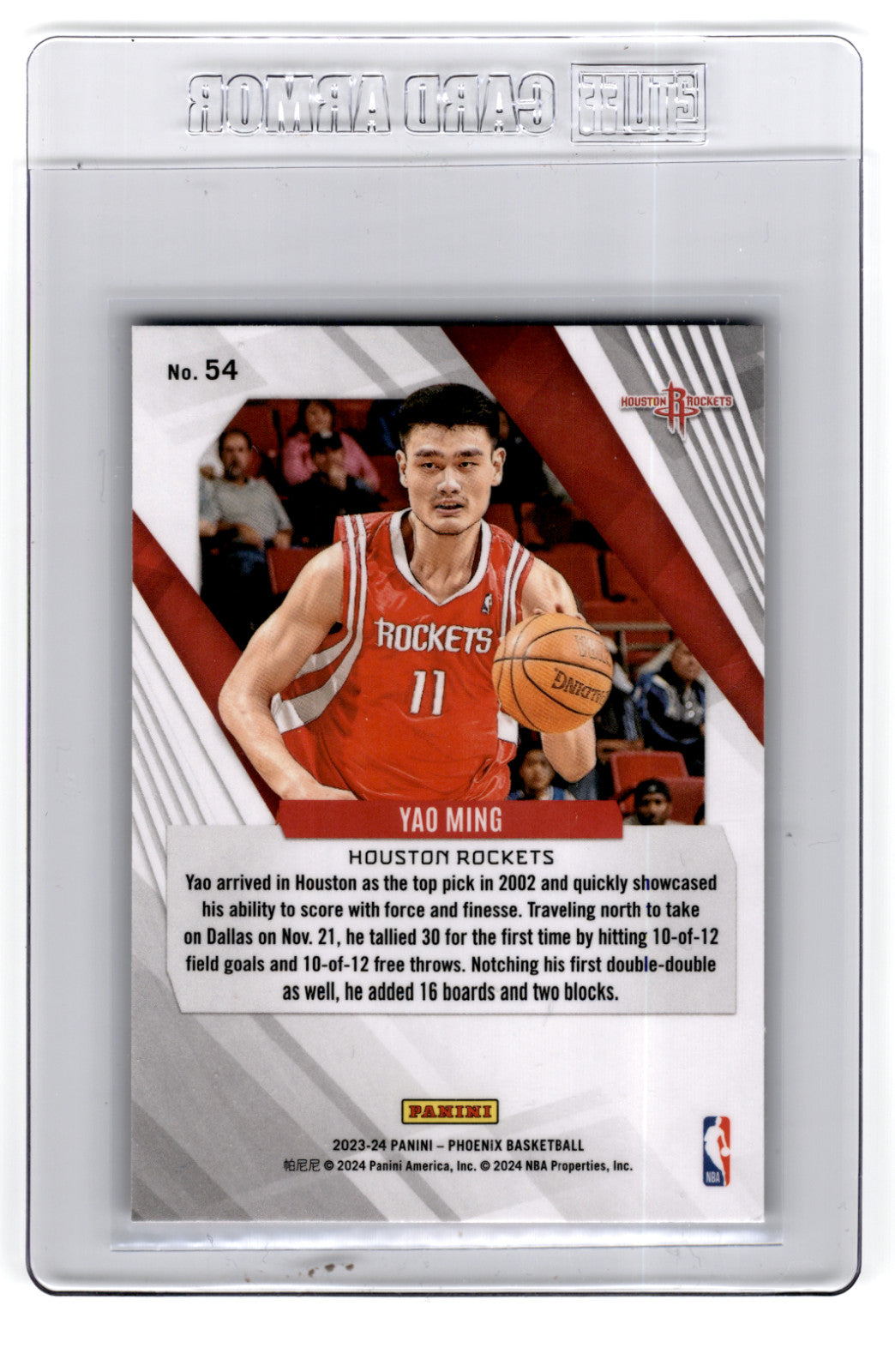 2023 Panini Phoenix Yao Ming #54 **Free Shipping @ $10+**