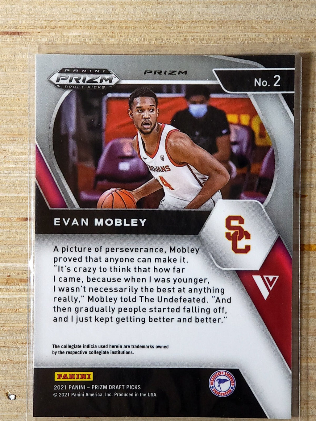 2021 Panini Prizm Draft Picks #2 Evan Mobley Hyper