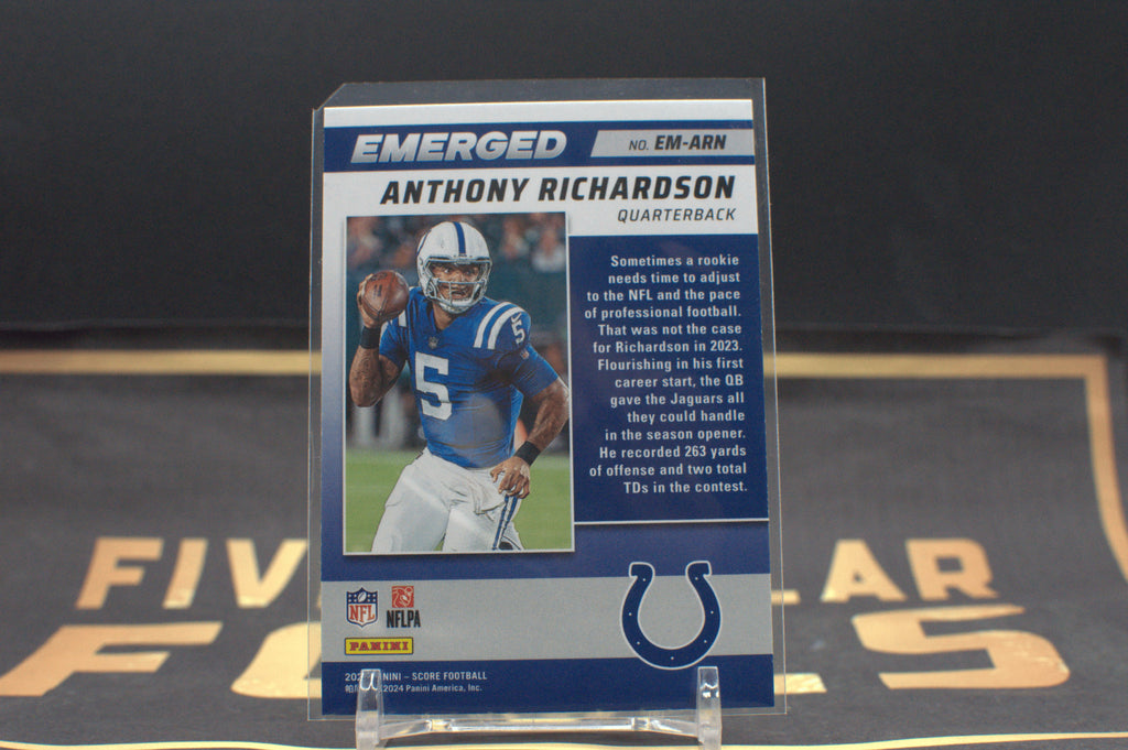 2024 Score Emerged Anthony Richardson #EM-ARN **Free Shipping @ $10+**
