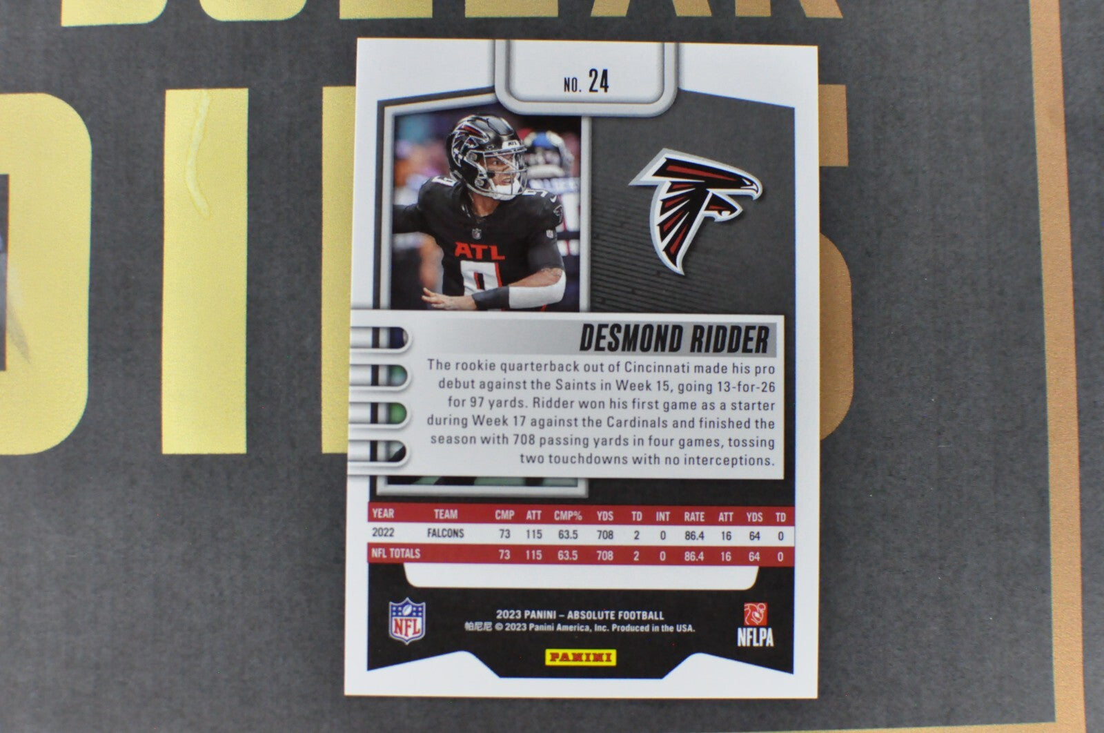 Desmond Ridder [Green Waves] #24 (2023 Panini Absolute) 16/50