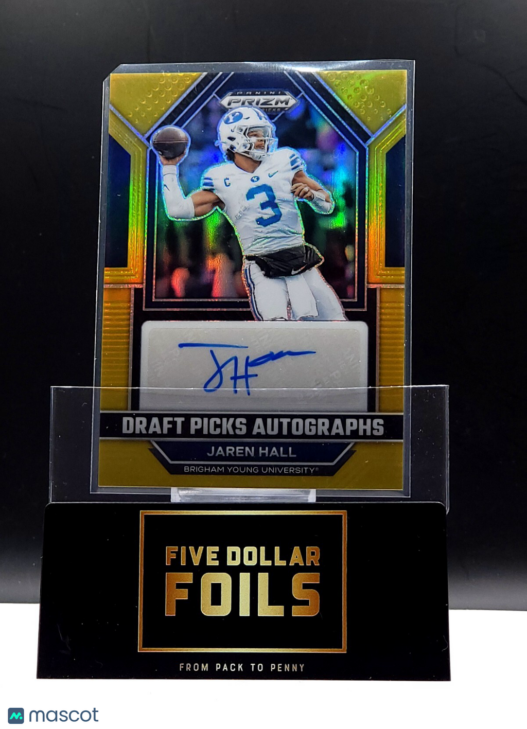 2023 Panini Prizm Draft Picks #DPA-JAH Jaren Hall Gold Auto 01/10