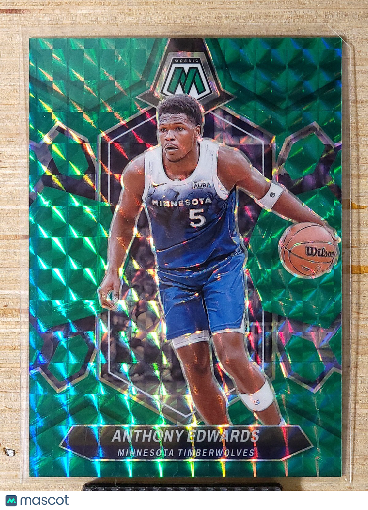 2023-24 Panini Mosaic 33 Anthony Edwards Teal 67/75