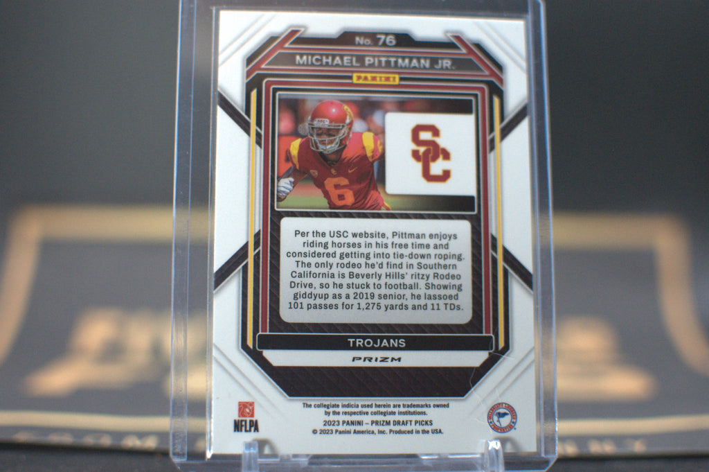 2023 Panini Prizm Draft Picks : Michael Pittman Jr. [Ruby Wave] #76