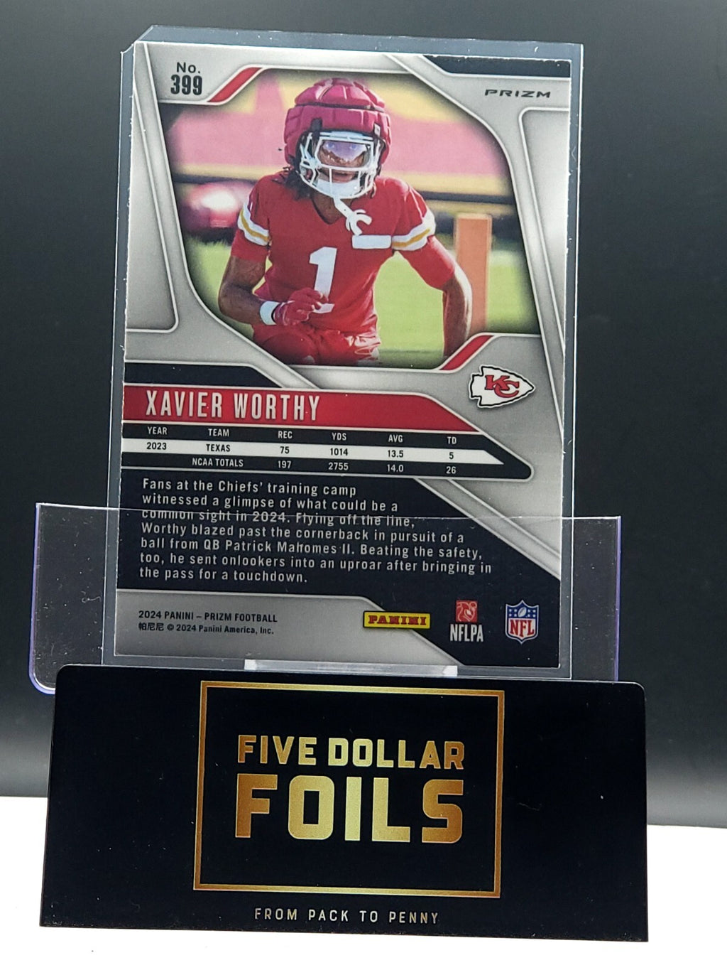 *Free Shipping @ $10* 2024 Panini Prizm #399 Xavier Worthy Orange Disco