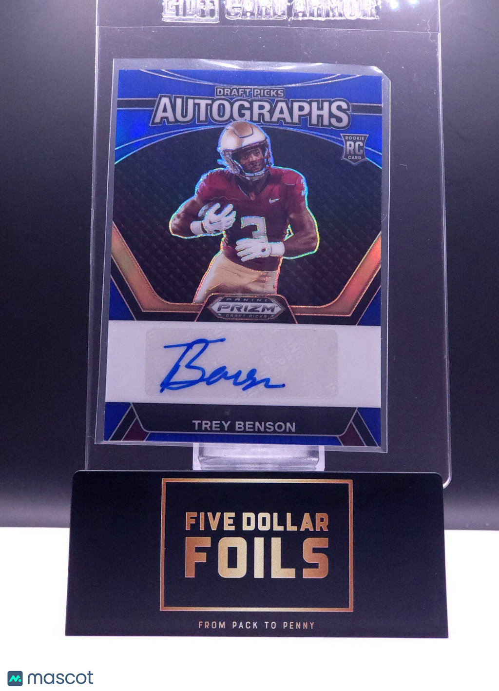 2024 Panini Prizm Draft Picks Auto #DPA-TBN Trey Benson Blue 050/149