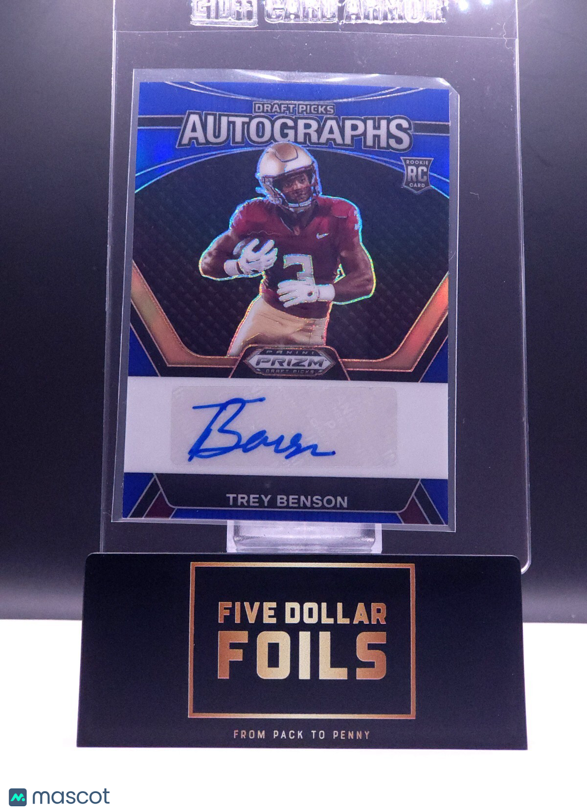 2024 Panini Prizm Draft Picks Auto #DPA-TBN Trey Benson Blue 050/149