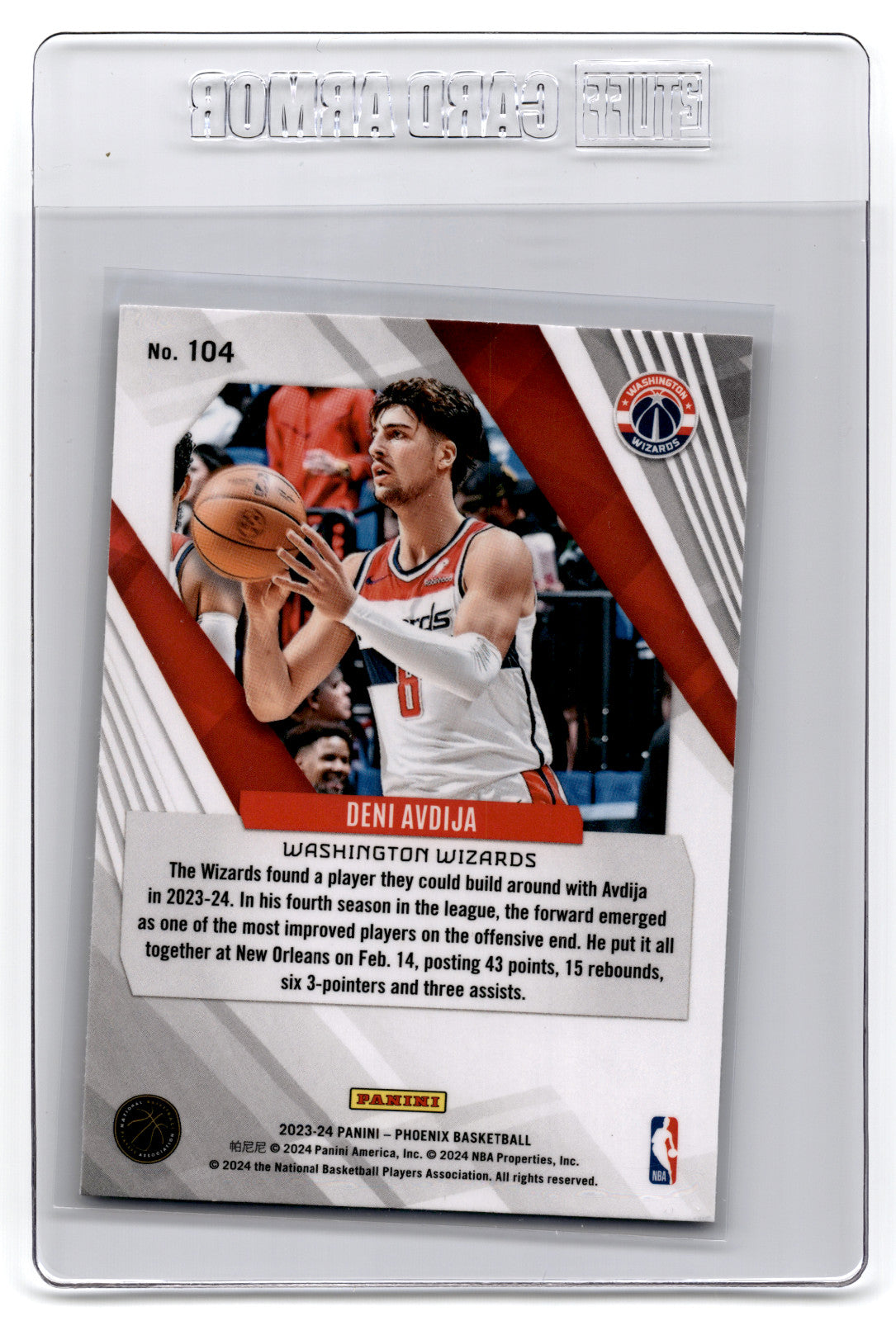 2023 Panini Phoenix Deni Avdija #104 **Free Shipping @ $10+**
