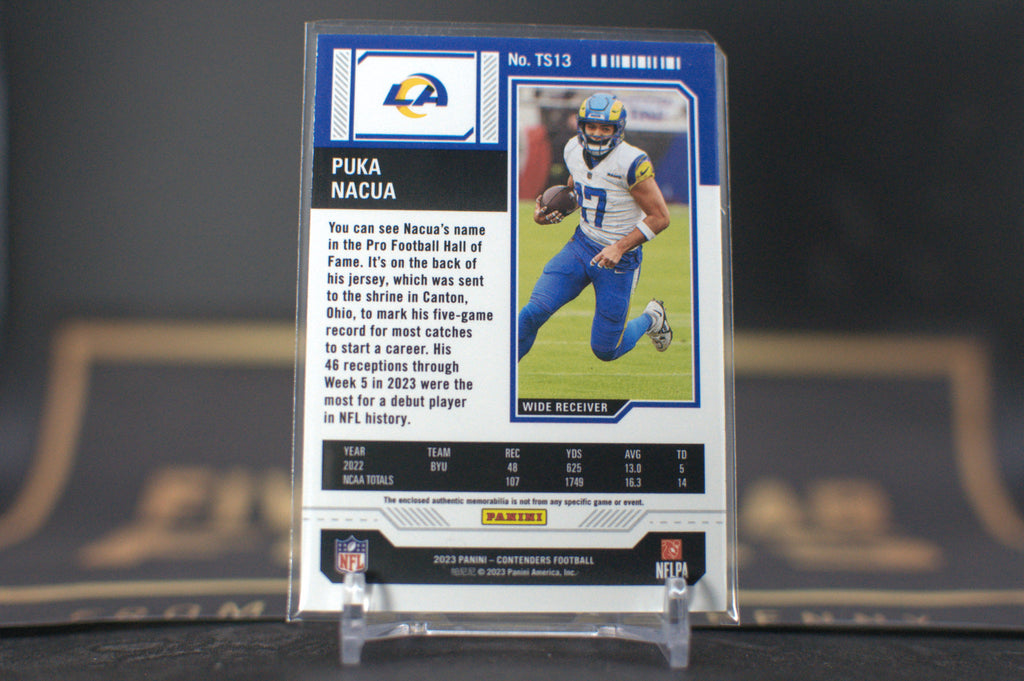 2023 Panini Contenders PUKA NACUA Rookie Ticket Swatches jersey PATCH #TS13