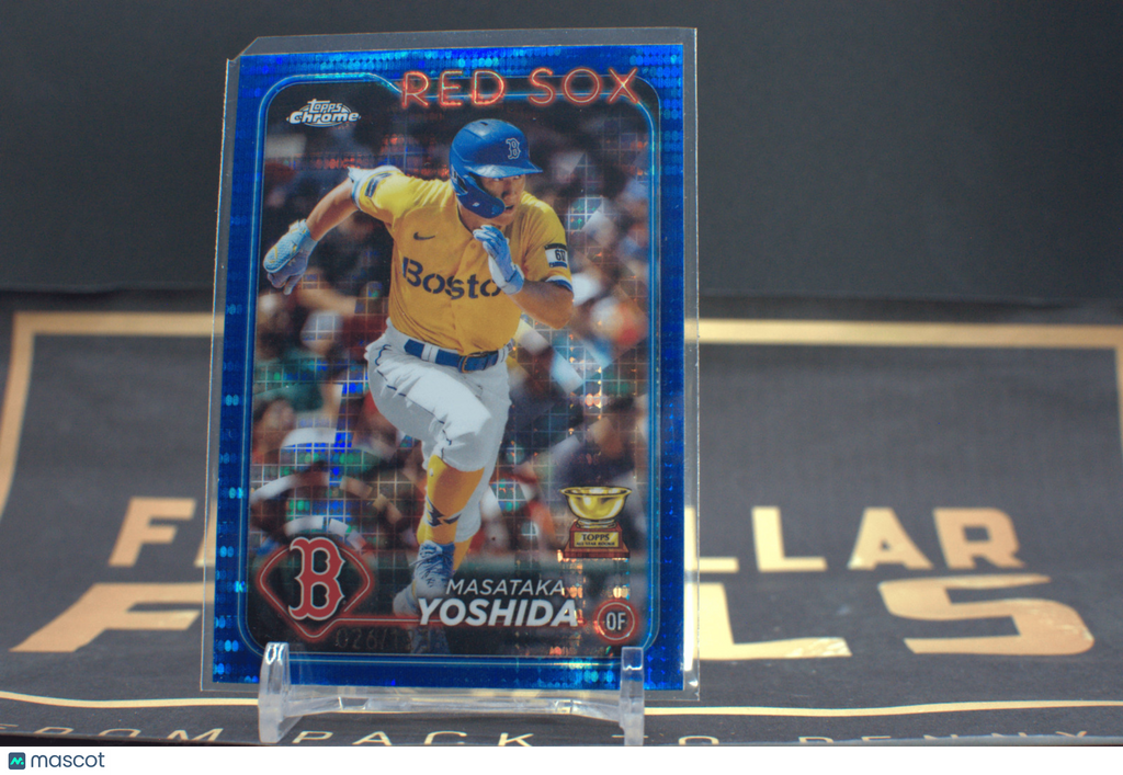 Masataka Yoshida 2024 Topps Chrome #63 Sonar Blue 026/125