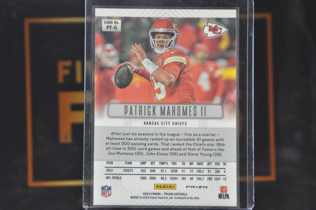Patrick Mahomes II #PF-6 (2023 Panini Prizm Flashback)