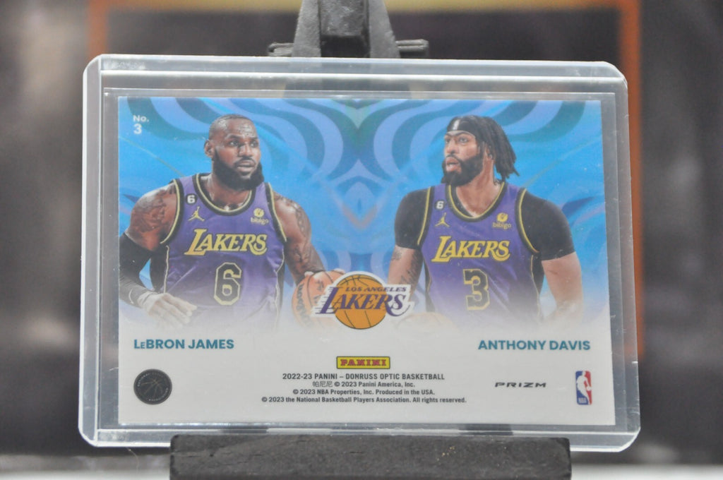 Anthony Davis, LeBron James [Holo] #3 2022 Panini Donruss Optic Optical Illusion