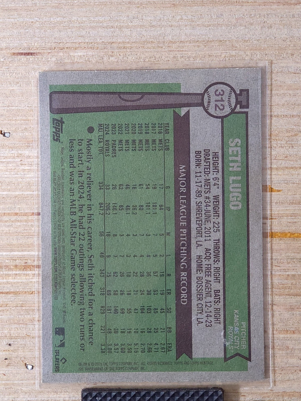 2025 Topps Heritage - 1776-1976 Seth Lugo #312 038/200