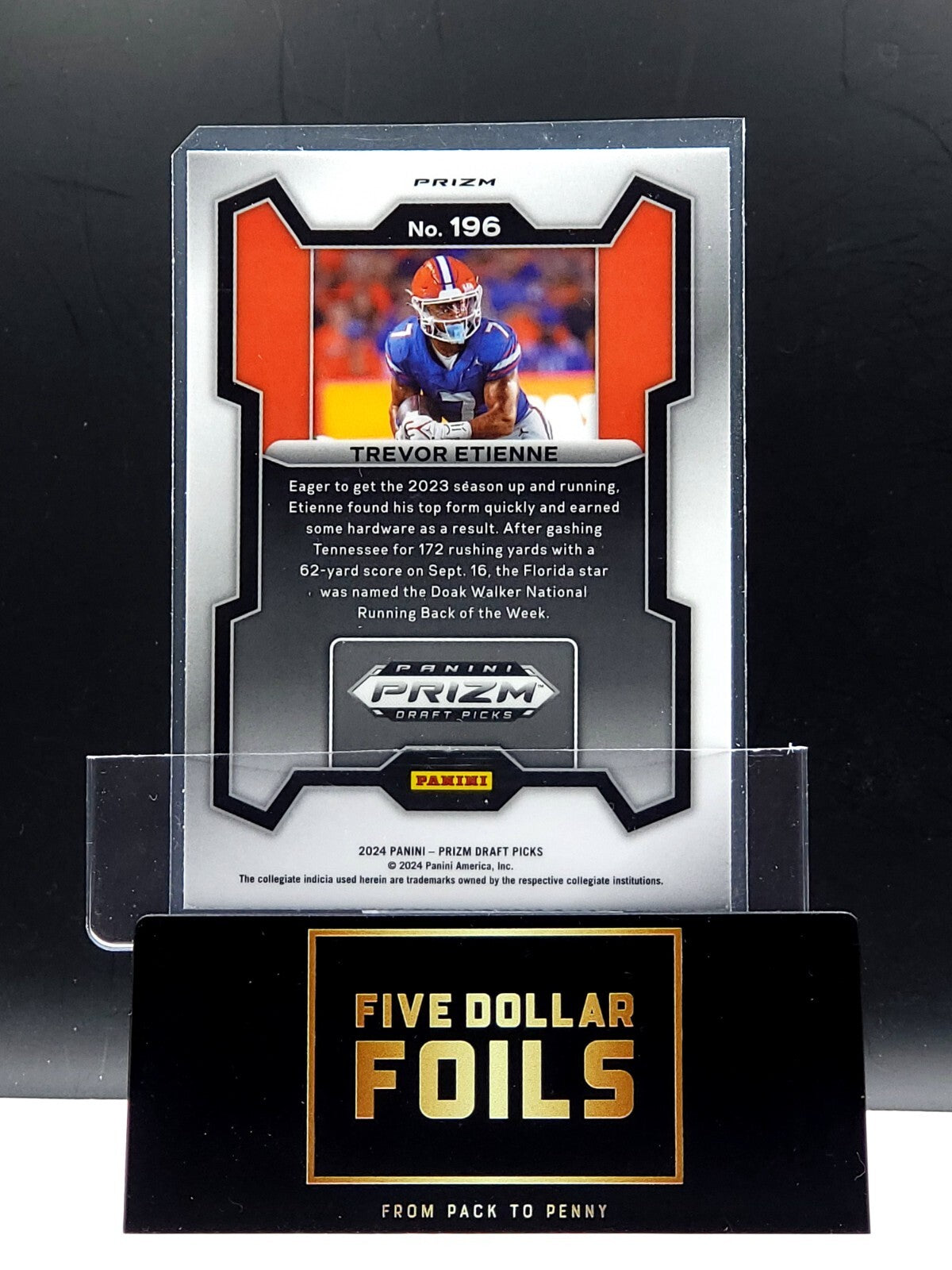 2024 Panini Prizm Draft Picks #196 Trevor Etienne Purple Wave