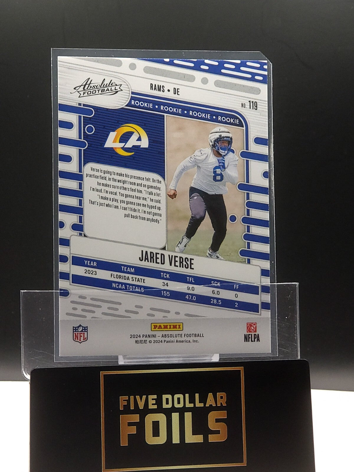 *Free Shipping @$10* 2024 Panini Absolute # 119 Jared Verse