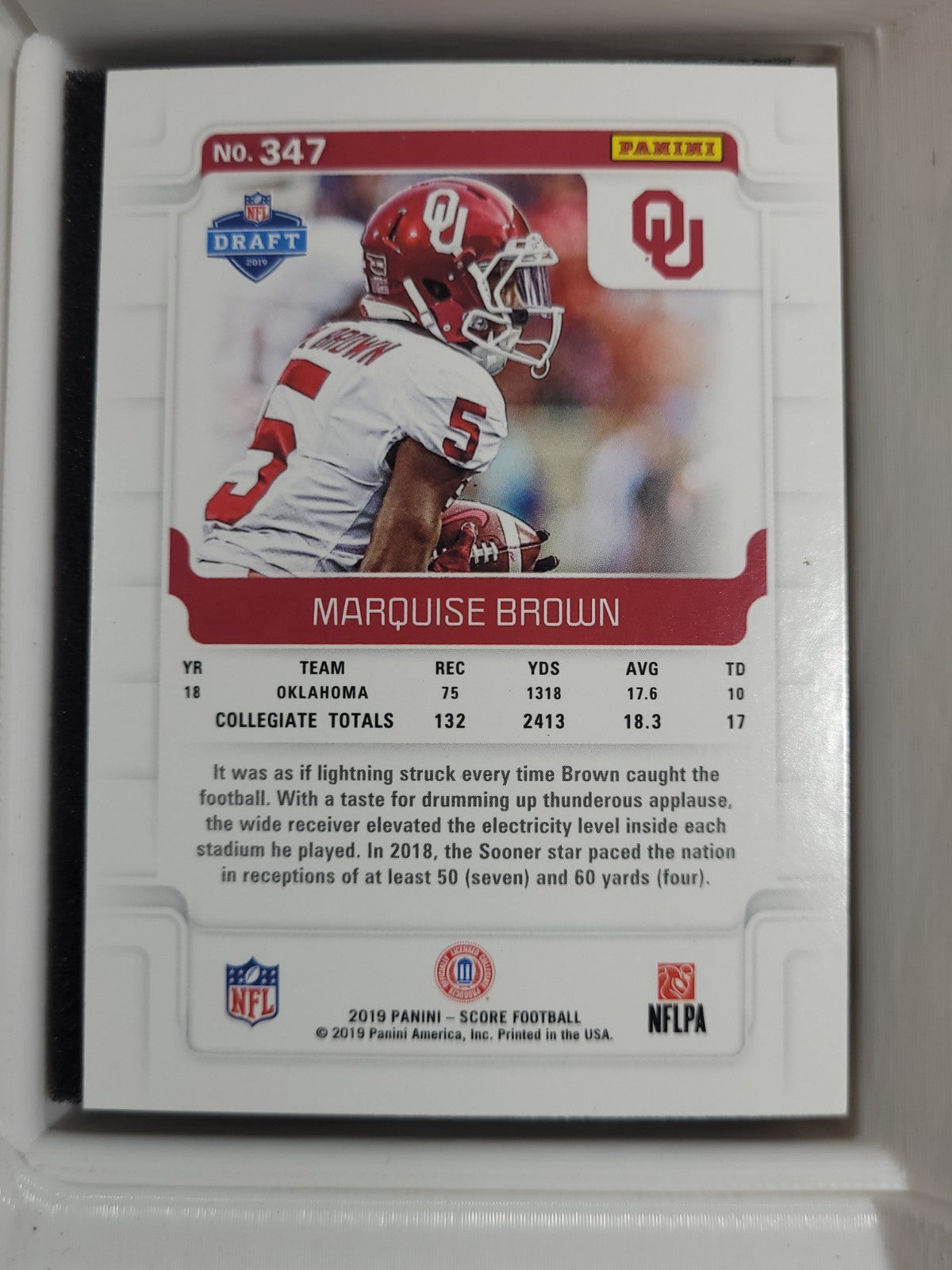 2019 Score - Rookies Marquise Brown #347