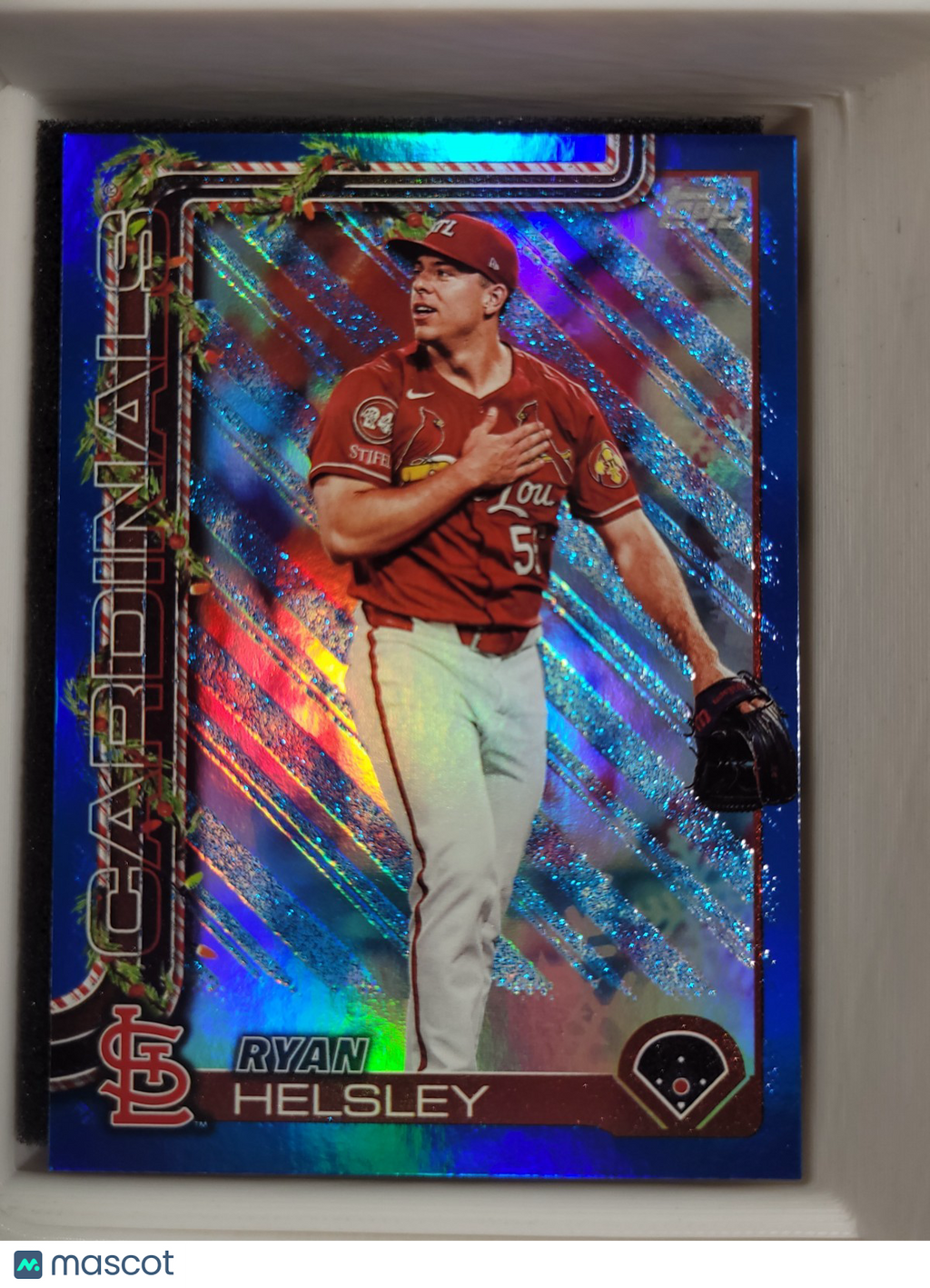 2025 Topps Holiday Ryan Helsley #H178 Blue Glitter