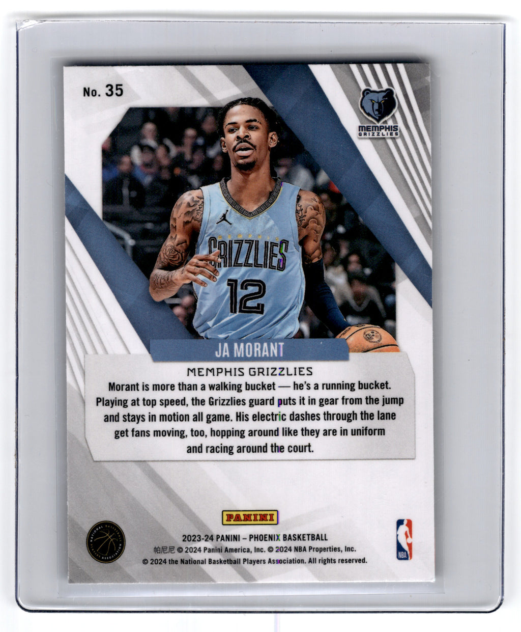2023 Panini Phoenix Ja Morant #35 **Free Shipping @ $10+**