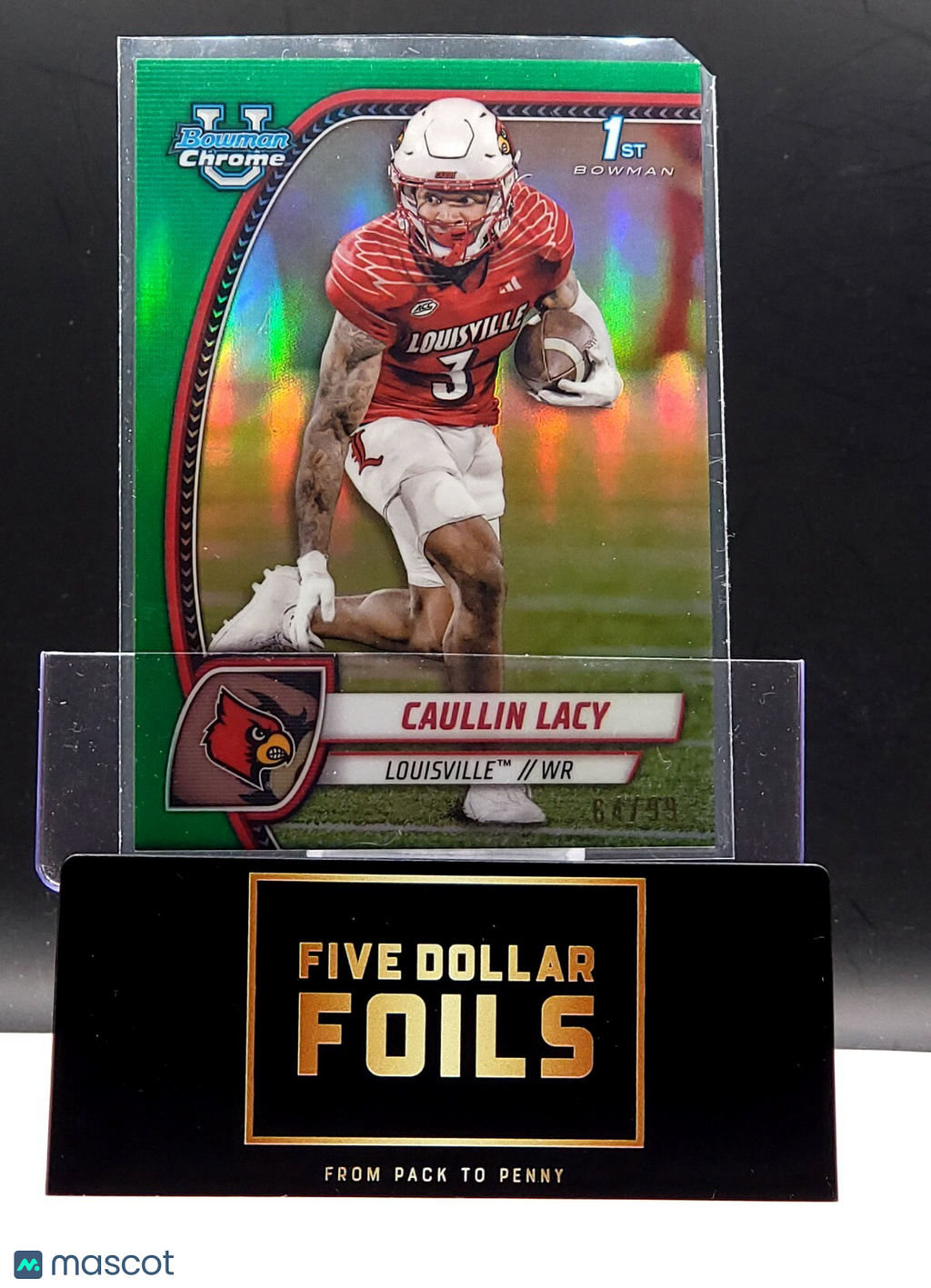 2024 Bowman University Chrome - #40 Caullin Lacy Green 64/99