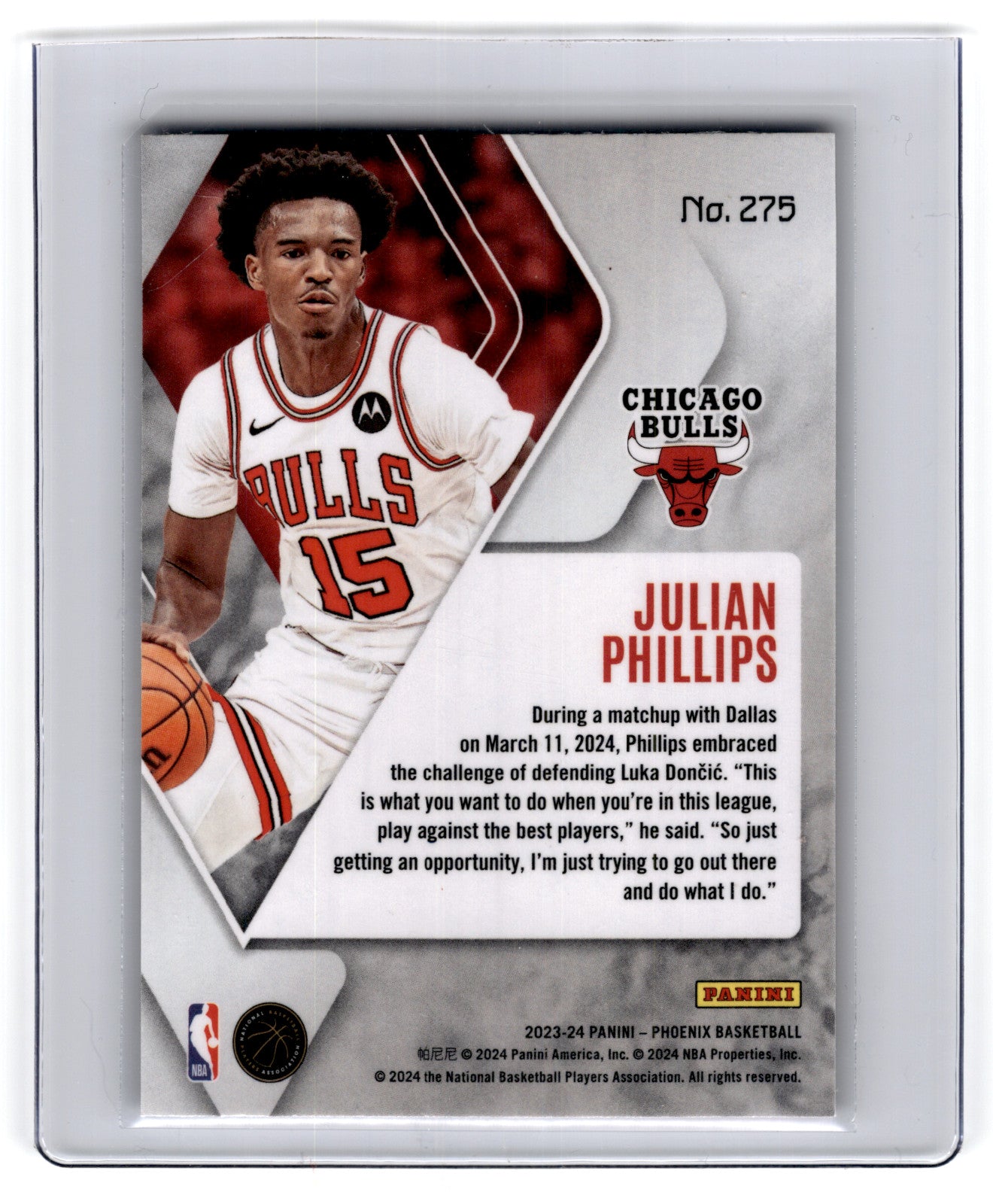 2023 Panini Phoenix Julian Phillips #275 **Free Shipping @ $10+**