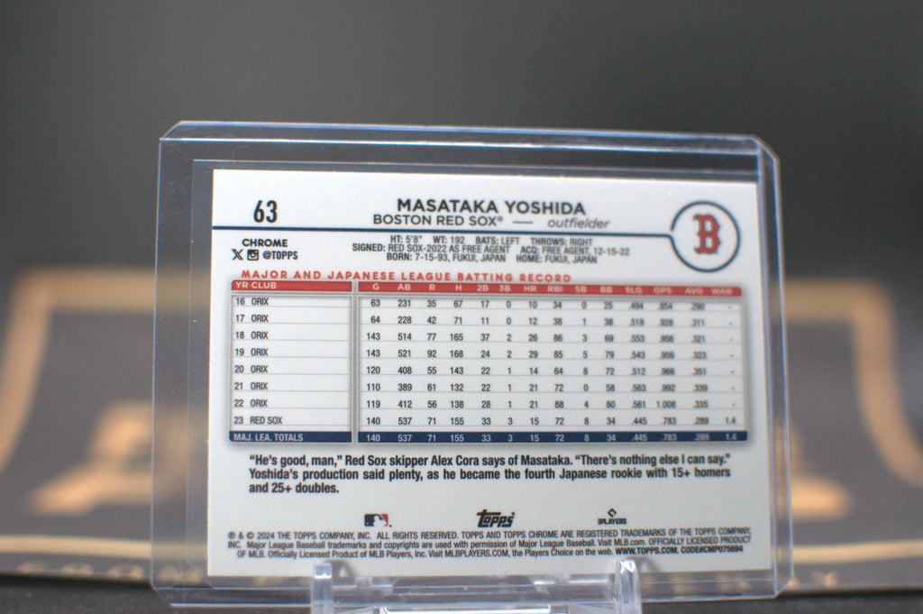 2024 Topps Chrome: Masataka Yoshida [Pink Refractor] #63