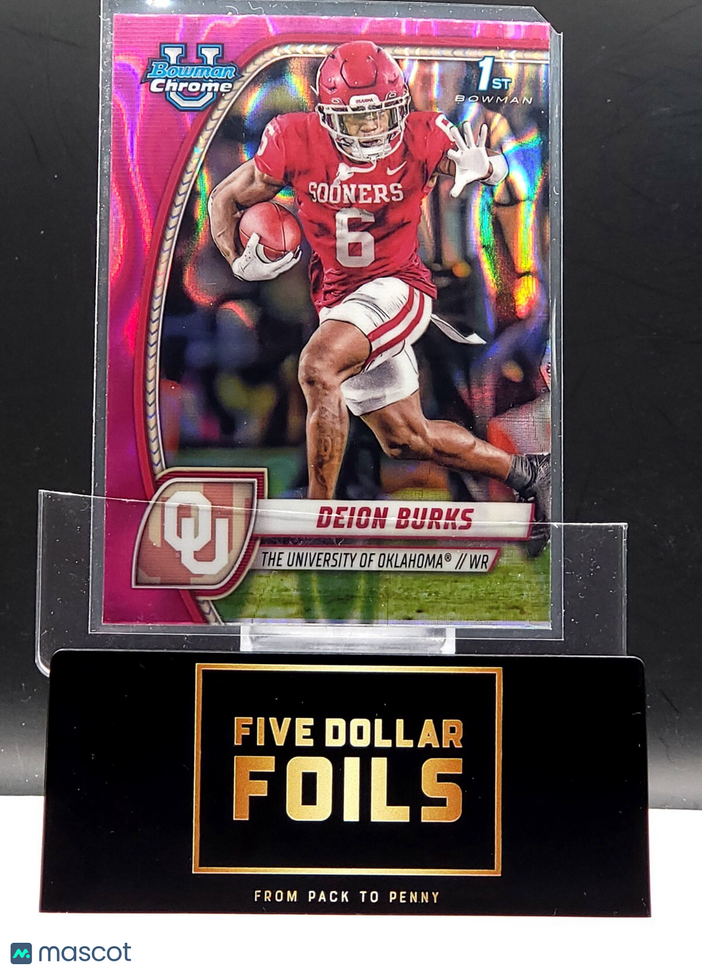 2024 Bowman University Chrome - #56 Deion Burks Pink Lava
