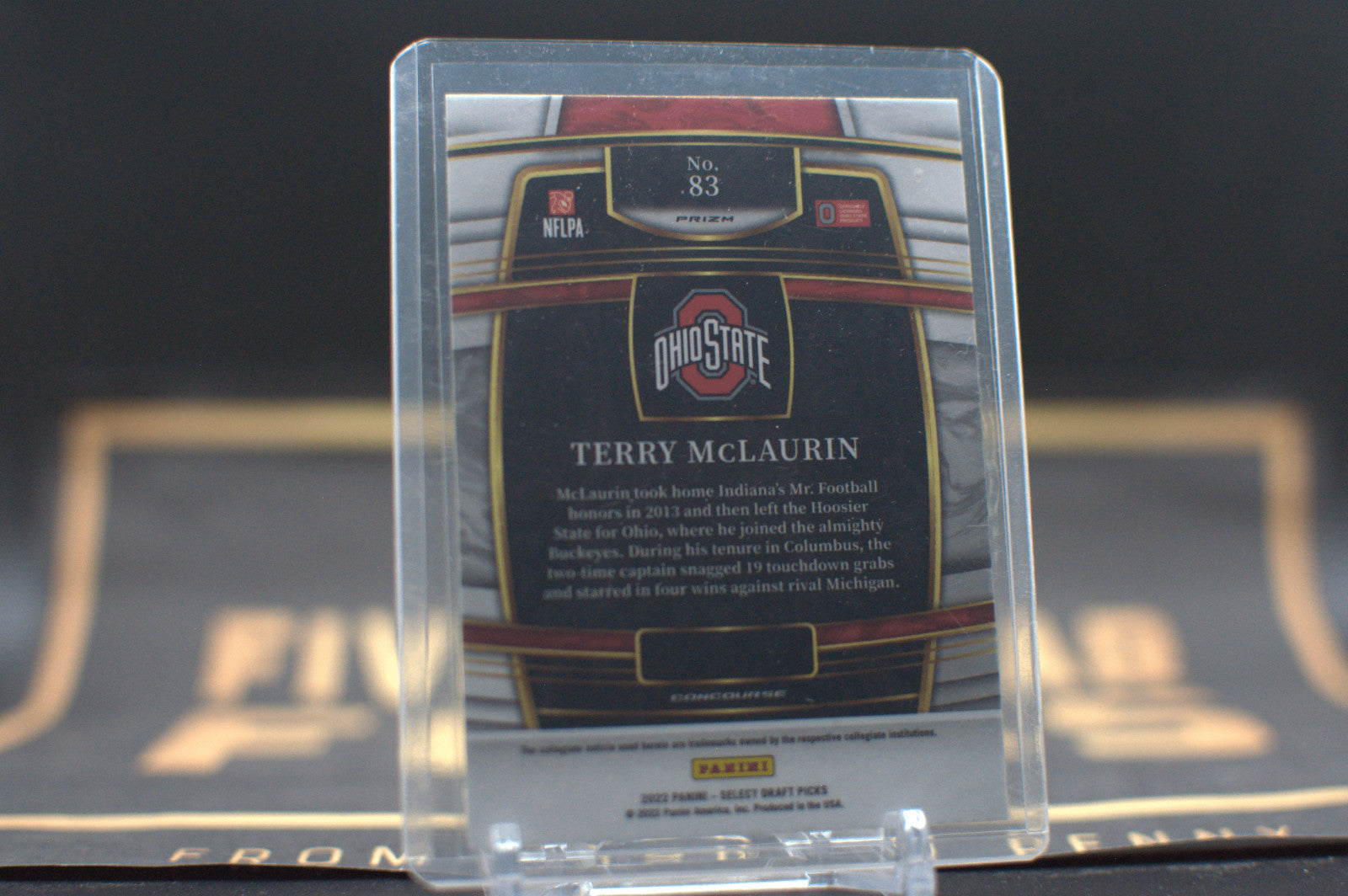 2022 Panini Select Draft Picks: Terry McLaurin [Gold Lazer] #83