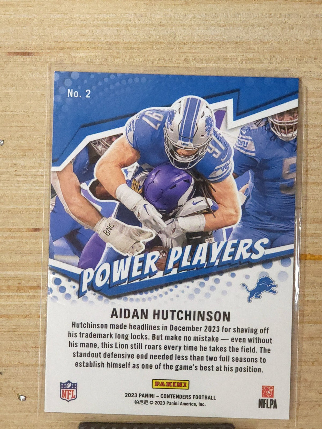 2023 Panini Contenders - Power Players #2 Aidan Hutchinson