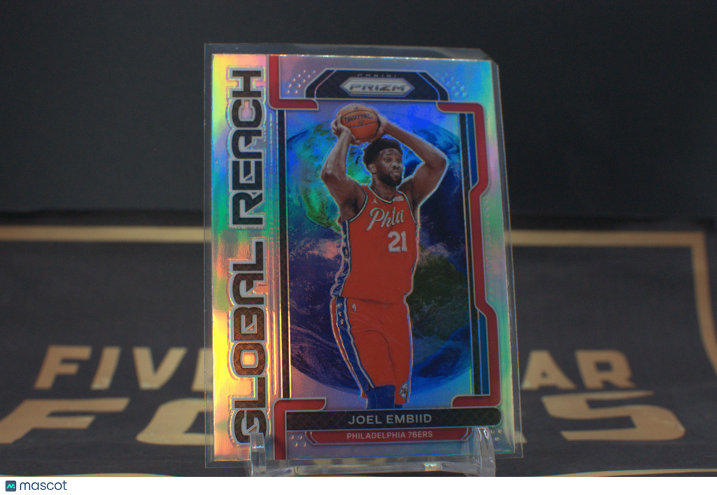 2021 Panini Prizm Global Reach Joel Embiid Silver Prizm #2 *Free Shipping @ $10
