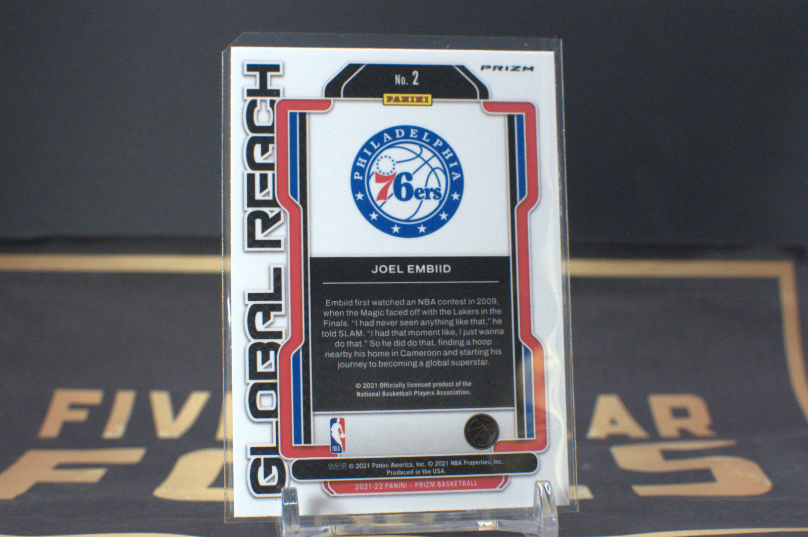 2021 Panini Prizm Global Reach Joel Embiid Silver Prizm #2 *Free Shipping @ $10