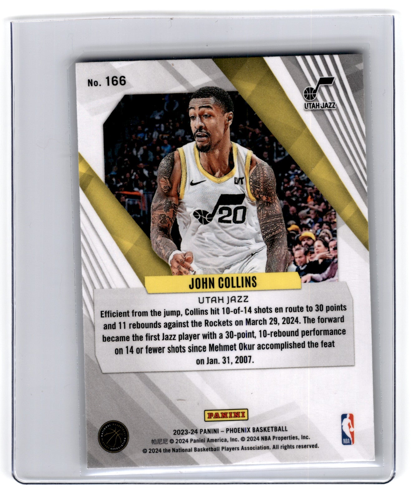 2023 Panini Phoenix John Collins #166 **Free Shipping @ $10+**