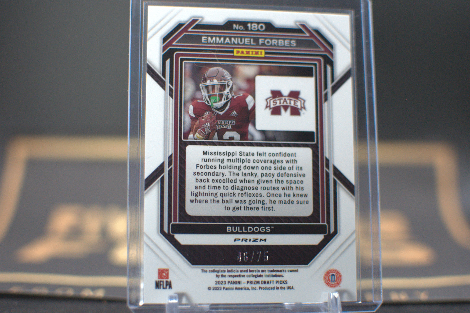 2023 Panini Prizm Draft Picks : Emmanuel Forbes [Purple] #180