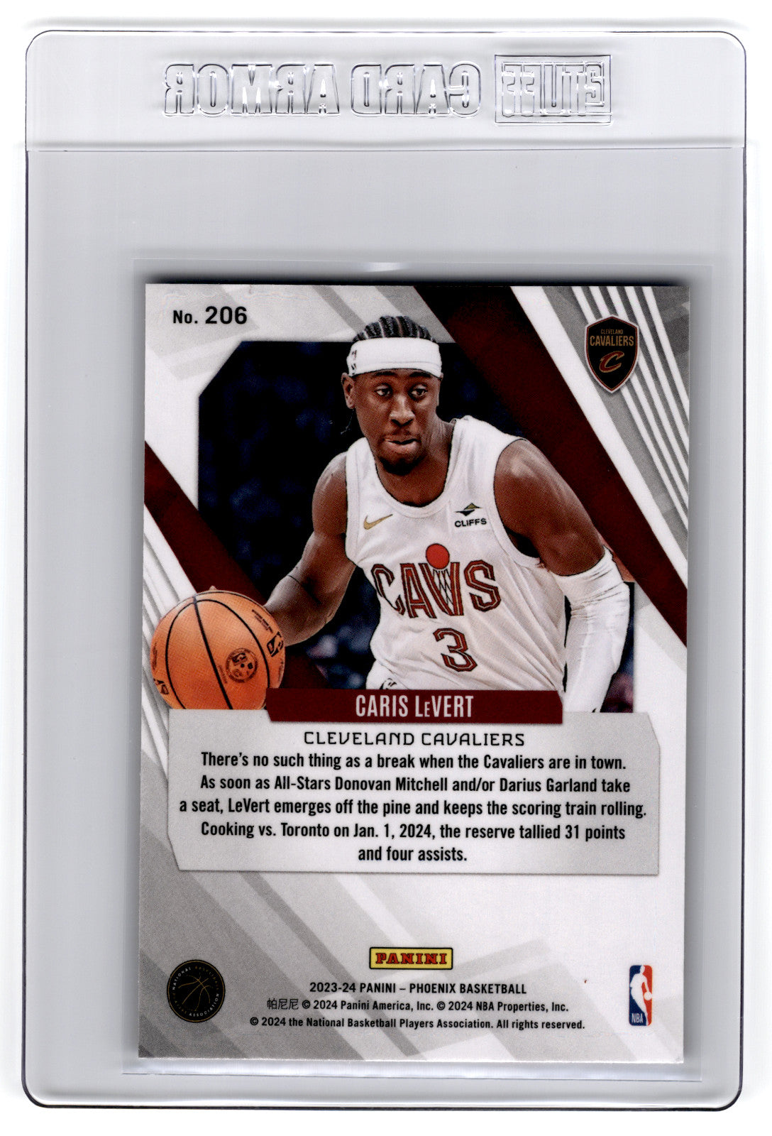 2023 Panini Phoenix Caris LeVert Red Ice #206 **Free Shipping @ $10+**