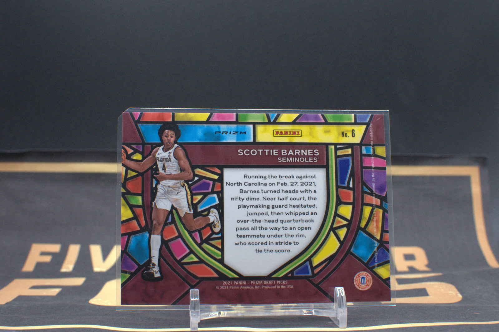 2021-22 Prizm Draft Picks Scottie Barnes Stained Glass #6