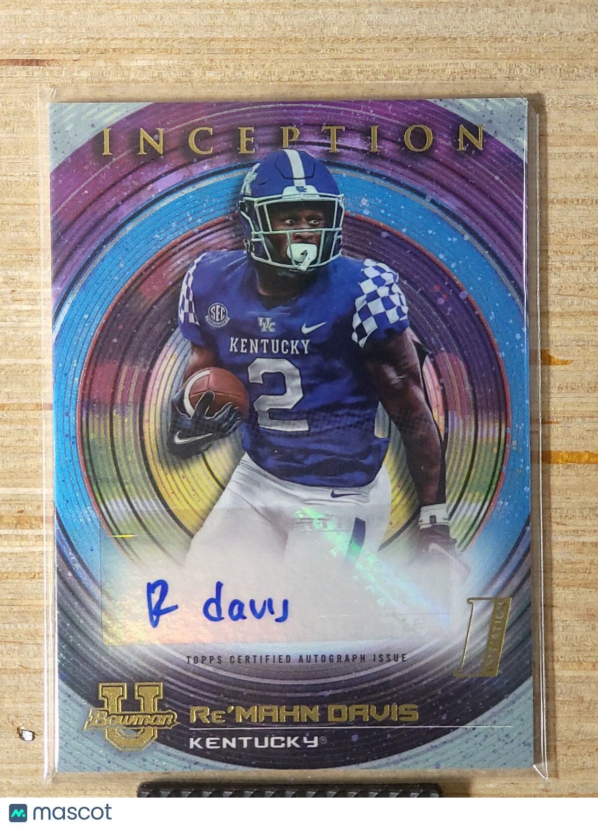 2022-23 Bowman Inception University Auto Re'Mahn Davis BIA-RDS