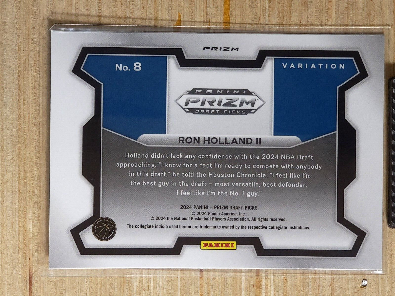 2024 Panini Prizm Draft Picks 8 Ron Holland II Variation Prizm