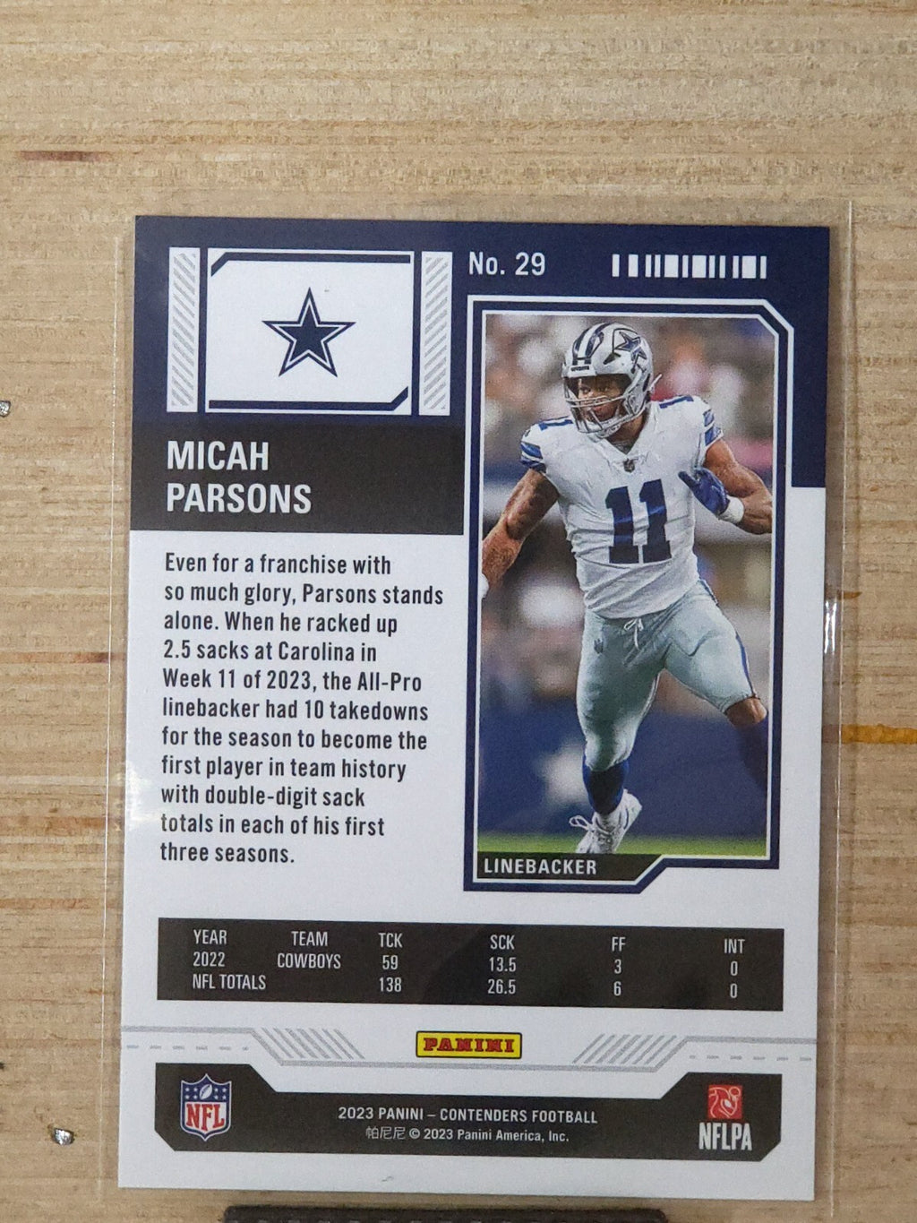 2023 Panini Contenders - Season Ticket #29 Micah Parsons