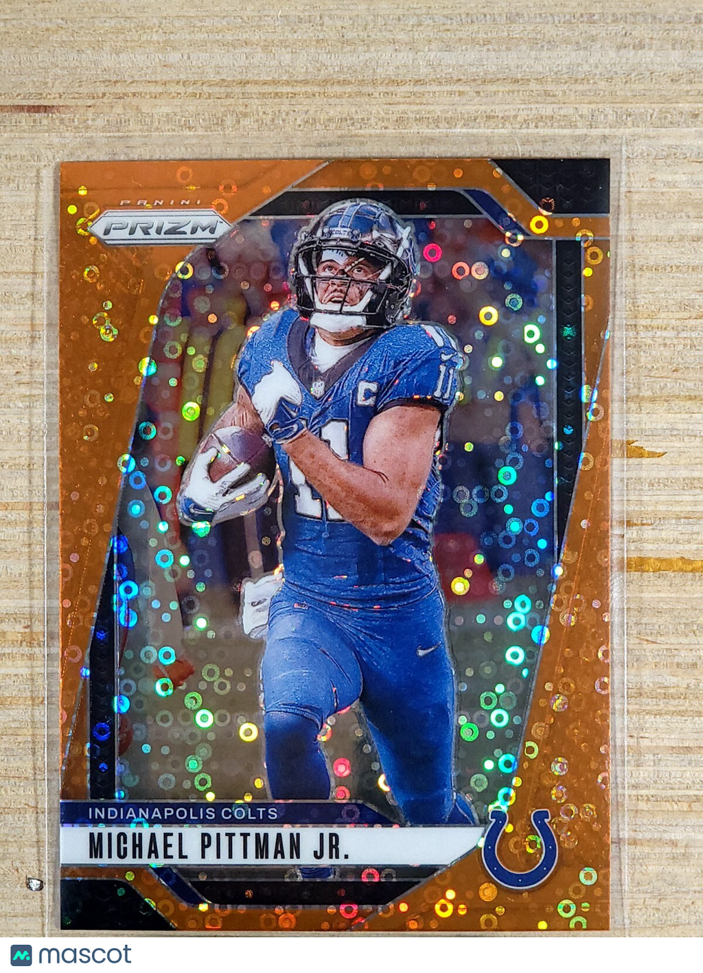 2024 Panini Prizm #123 Michael Pittman Jr. Orange Disco