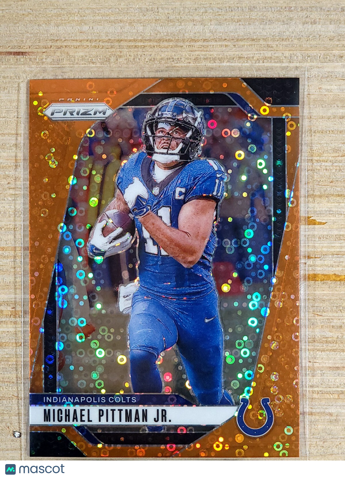 2024 Panini Prizm #123 Michael Pittman Jr. Orange Disco