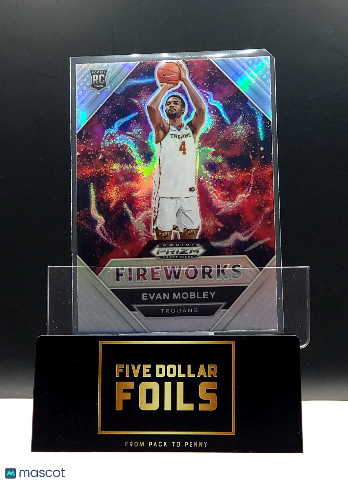2021-22 Panini Prizm Draft Picks - Fireworks #2 Evan Mobley