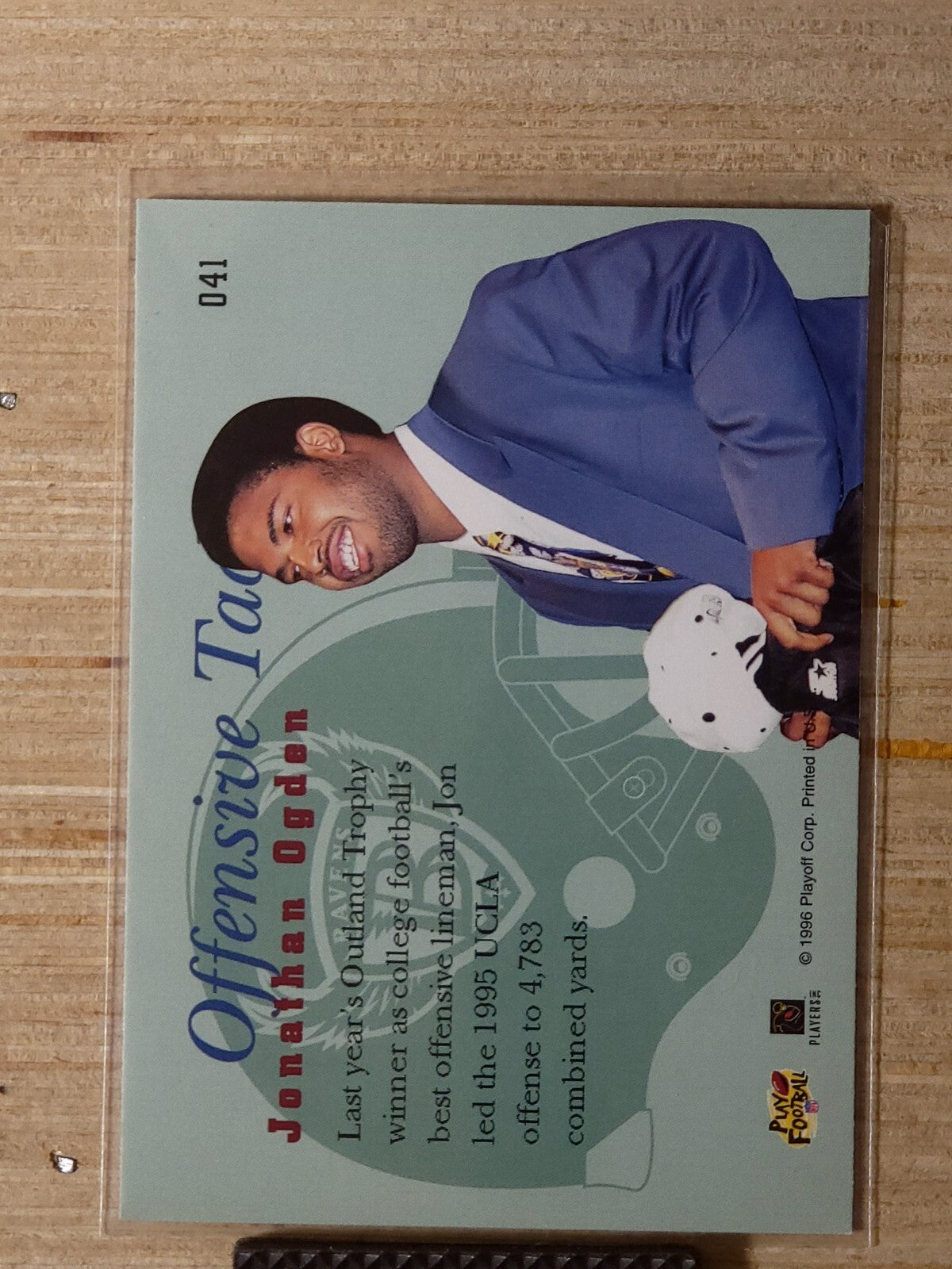 1996 Playoff Prime - Jonathan Ogden #041 (RC)