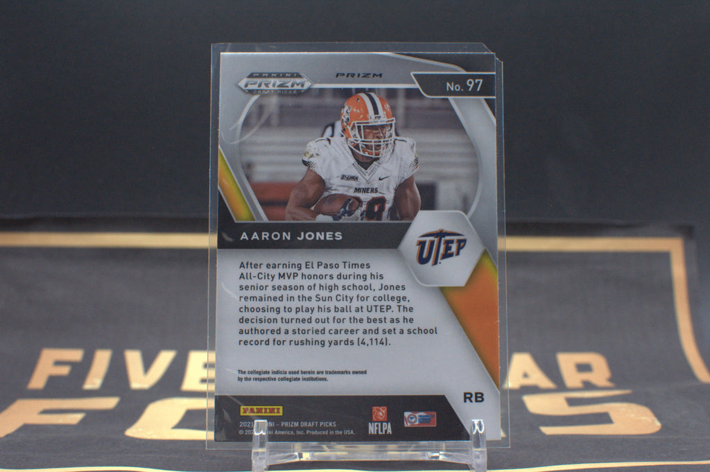 2021 Panini Prizm Draft Picks Aaron Jones [Ruby Wave] #97 **Free Shipping @ $10+