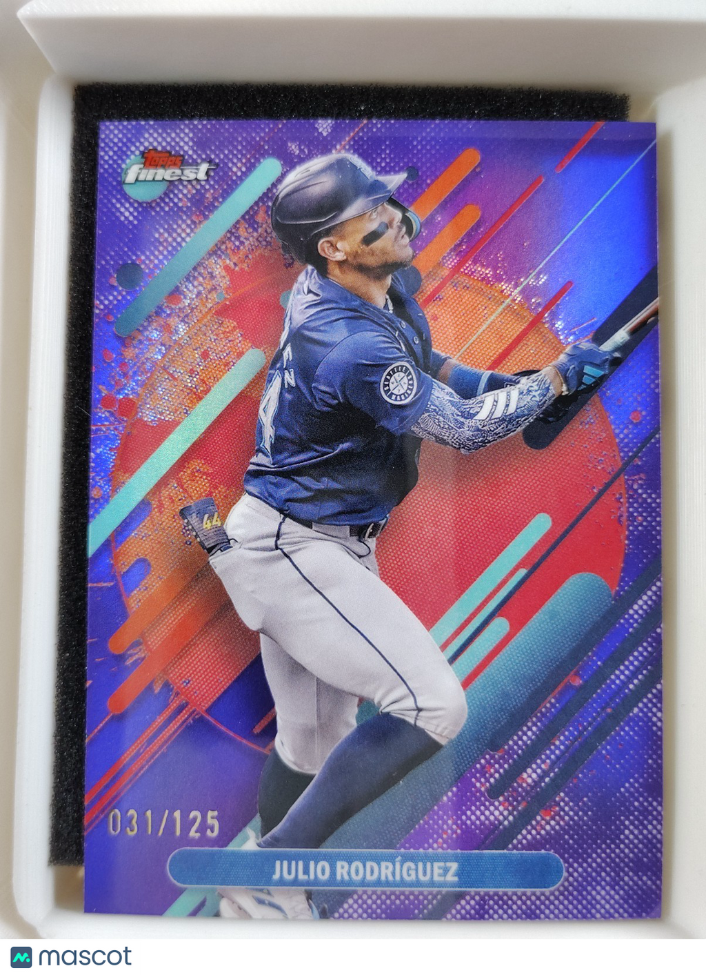 2025 Topps Finest - Rare Julio Rodriguez #242 Purple Refractor 031/125